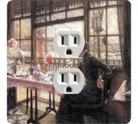 Rikki Knight 3684 Outlet James Tissot Art Rooms with A Glance From The Port Design Outlet Plate