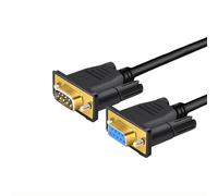 RIKYJIC Câble d'extension série RS232 DB9 en cuivre double blindage plaqué or fiable 9 broches pour applications industrielles et PC (mâle vers femelle, 5 mètres)