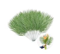 Rikyo Feuilles de palmier artificielles de 48,3 cm - Plantes tropicales artificielles pour jungle, hawaïen, anniversaire, barbecue, fête, arrangement floral, décoration de mariage (20, vert clair)