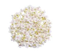 Rikyo Lot de 100 petites têtes de fleurs artificielles en soie - 2,5 cm - Pour fête de mariage, chaussures, chapeaux, couronnes, loisirs créatifs, gâteaux, vase (blanc)