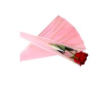 Rikyo Lot de 100 sacs d'emballage à motif floral unique avec œillets pour bouquet de fleurs, pour la fête des mères, la Saint-Valentin, un mariage, un anniversaire (rose)