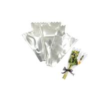 Rikyo Lot de 100 sacs d'emballage transparents pour bouquet de roses, pochettes transparentes pour bouquets de fleurs, fournitures d'arrangement floral séchées, simples à 3 pièces supplémentaires,