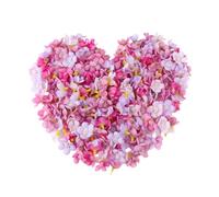 Rikyo Lot de 100 têtes de fleurs artificielles en soie pour décoration de mariage, chaussures, chapeaux, couronnes, loisirs créatifs, décoration de gâteaux - 2,5 cm (rose mélangé)