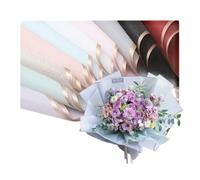 Rikyo Lot de 20 feuilles de papier cadeau pour bouquet, 10 couleurs, double face, couleur pure, imperméable, ne se décolore pas, pour la Saint-Valentin, un mariage, une remise de diplôme, 57 x 57 cm,