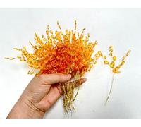 Rikyo Lot de 30 pics floraux en acrylique avec tiges douces, 16,5 cm pour bouquets de fleurs artificielles en perles de baies pour couronne, bracelet, fleurs, pinces à cheveux, décoration de gâteaux
