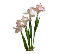 Rikyo Lot de 4 fleurs d'iris artificielles en soie à longue tige de 45,7 cm - Bouquet de fleurs artificielles d'Irlande en polyuréthane pour arrangements, centre de table, fête à la maison et mariage,