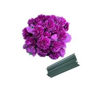 Rikyo Lot de 50 têtes de fleurs artificielles en soie avec tiges, remplissage de vase, têtes de fleurs de souci pour décoration de Diwali, couronne de jour des morts, guirlandes de gâteaux, têtes de