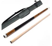 Riley Centurion Queue de Billard American Pool 147 cm Pointe 13 mm avec poignée en Cuir synthétique avec étui (Queue et étui - Teinte Bois Moyen)