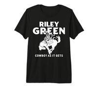 Riley Green Cowboy en Train de Monter à Cheval T-Shirt Haut de Gamme