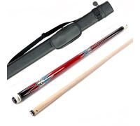 Riley Queue de Billard Américain - 147 cm Pointe 13 mm avec étui Rigide (Rouge)