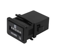 RileyFine Compteur d'heures Mécanique Rectangle Compteur d'heures Moteur Snap-in, pour Appareil Alimenté par Batterie Tondeuse à Gazon Tracteur Générateur Fourche Élévatrice (L-AC110-250V)