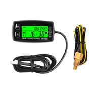 RileyFine Digital Tach Compteur d’heure, jauge de température du moteur, Alert RPM & Temp & SVC, Batterie remplaçable, Utilisé sur tondeuse à gazon Tracteur Mini Vélo Moto Compresseur (TS001)