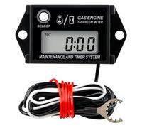 RileyFine Numérique Inductif Tachymètre Heures Mètre,Rappel de régime maximal,Jauge de régime pour tondeuse à gazon ZTR à essence Tracteur Jetski Moto Marine Bateau Moteur hors-bord Souffleuse