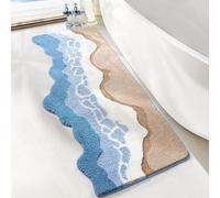 Rileygrove Breezy Weave Bath Rug, 3D Ocean Wave Tufted Carpet, Cute Non-Slip Bathroom Mat, for Bathroom Bedroom (#a,19.7×31.5 in/50 * 80cm)