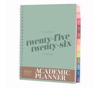 Rileys Agenda 2025 2026, Agenda Scolaire & Professionnel, Planificateur Journalier, Hebdo & Mensuel, Spirale Carnet de Rendez-Vous, Juil 2025-Juin 2026 (20,3 x 15,2 cm, Diagonale, Vert, en UK)