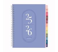 Rileys Agenda 2025 2026, Agenda Scolaire & Professionnel, Planificateur Journalier, Hebdo & Mensuel, Spirale Carnet de Rendez-Vous, Juil 2025-Juin 2026 (20,3 x 15,2 cm, Bleu, en Royaume-Uni)