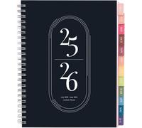 Rileys Agenda 2025 2026, Agenda Scolaire & Professionnel, Planificateur Journalier, Hebdo & Mensuel, Spirale Carnet De Rendez-Vous, Juil 2025¿Juin 2026 (20,3 X 15,2 Cm, Vert, Classique, En Français)