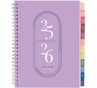 Rileys Agenda 2025 2026, Agenda Scolaire & Professionnel, Planificateur Journalier, Hebdo & Mensuel, Spirale Carnet De Rendez-Vous, Juil 2025¿Juin 2026 (20,3 X 15,2 Cm, Vert, Classique, En Français)