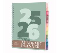 Rileys Agenda 2025 2026, Agenda Scolaire & Professionnel, Planificateur Journalier, Hebdo & Mensuel, Spirale Carnet de Rendez-Vous, Juil 2025-Juin 2026 (20,3 x 15,2 cm, Vert, Gros, en UK)