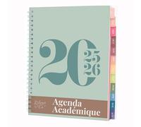 Rileys Agenda 2025 2026, Agenda Scolaire & Professionnel, Planificateur Journalier, Hebdo & Mensuel, Spirale Carnet Rendez-Vous, Juil 2025-Juin 2026 20,3 x 15,2 cm, Rose, Typographique, en Français)