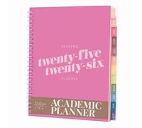 Rileys Agenda 2025 2026, Agenda Scolaire & Professionnel, Planificateur Journalier, Hebdo & Mensuel, Spirale Carnet de Rendez-Vous, Juil 2025-Juin 2026 (20,3 x 15,2 cm, Rose, Diag, en Royaume-Uni)