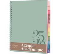Rileys Agenda 2025 2026, Agenda Scolaire & Professionnel, Planificateur Journalier, Hebdo & Mensuel, Spirale Carnet De Rendez-Vous, Juil 2025¿Juin 2026 (20,3 X 15,2 Cm, Vert, Classique, En Français)