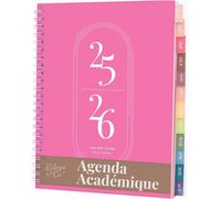 Rileys Agenda 2025 2026, Agenda Scolaire & Professionnel, Planificateur Journalier, Hebdo & Mensuel, Spirale Carnet De Rendez-Vous, Juil 2025¿Juin 2026 (20,3 X 15,2 Cm, Rose, En Français)