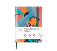 Rileys Carnet de Mots de Passe avec Onglets A à Z, 15 x 11 cm (Floral) | Répertoire Alphabétique pour Conserver Vos Identifiants Web