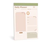 Rileys & Co - Agenda semainier pour liste de choses à faire - Planificateur de menus non-daté - Agenda journalier - To do list carnet avec feuilles détachables - 50 pages - 21,6 x 27,9 cm