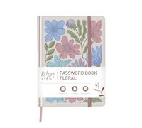 Rileys & Co. Carnet de Mot De Passe Avec Onglets de A à Z - Cahier Répertoire Alphabétique De Mot De Passe - Livre De Mot De Passe, Pour Conserver Vos Identifiants Web (20,3 x 15,2 cm, Crème Floral)