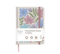 Rileys & Co. Carnet de Mot De Passe Avec Onglets de A à Z - Cahier Répertoire Alphabétique De Mot De Passe - Livre De Mot De Passe, Conserver Vos Identifiants Web (15,2 x 11,4 cm, Crème Floral)