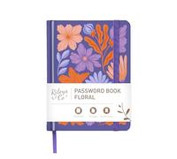 Rileys & Co. Carnet de Mot De Passe Avec Onglets de A à Z - Cahier Répertoire Alphabétique De Mot De Passe - Livre De Mot De Passe, Conserver Vos Identifiants Web (15,2 x 11,4 cm, Fleur Violet)
