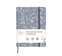 Rileys & Co. Carnet de Mot De Passe Avec Onglets de A à Z - Cahier Répertoire Alphabétique De Mot De Passe - Livre De Mot De Passe, Conserver Vos Identifiants Web (20,3 x 15,2 cm, Terrazzo Bleu)