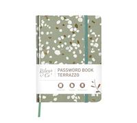 Rileys & Co. Carnet de Mot De Passe Avec Onglets de A à Z - Cahier Répertoire Alphabétique De Mot De Passe - Livre De Mot De Passe, Conserver Vos Identifiants Web (20,3 x 15,2 cm, Terrazzo Vert)
