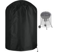 Rilime Housse Barbecue Exterieur Rond, 420D Oxford Imperméable Barbecue Exterieur Protection, Anti-Vent/Solei/l'eau, Housse Convient la Plupart des GrillsI (58x77cm)