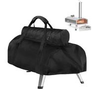 Rilime Housse de transport pour four à pizza Ooni Karu 12 avec sac de cheminée amovible, housse portable en tissu Oxford 500D pour four à pizza d'extérieur (500D, 95 x 42 x 22 cm)