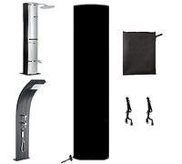 Rilime Housse Douche Solaire,Housse de Protection Solaire pour Douche 420D avec revêtement, bâche étanche pour Douche Solaire de Jardin (220 x 67 cm)