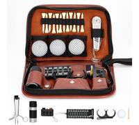 Rilime Organisateur de Cadeaux de Golf, Ensemble d'accessoires de Golf avec étui Haut de Gamme balles de Golf télémètre Tees de Golf Brosse Couteau Divot Multifonctionnel