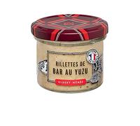 Rillettes de Bar au Yuzu - Recette Idéale pour Apéro - Tartiner sur Toast - sans Colorants ni Conservateurs - Produit Conditionné en France - 90g - ALBERT MÉNÈS