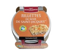 Rillettes savoureuses aux noix de Saint-Jacques pour vos apéritifs - MOUETTES D'ARVOR, pot en verre de 125g - Lot de 3