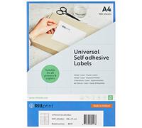 Rillprint Étiquettes auto-adhésives | 1600 étiquettes | 105 x 37 mm | 16 étiquettes imprimables par feuille A4 |Expédition, prix étiquette collante pour imprimante à jet d'encre et laser
