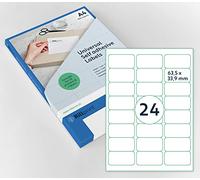 Rillprint Étiquettes auto-adhésives | 2400 étiquettes | 63.5 x 33.9 mm | 24 étiquettes imprimables par feuille A4 |Expédition, prix étiquette collante pour imprimante à jet d'encre et laser