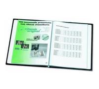Rillstab Livre d’affichage original (10 pochettes transparentes) | Brochure A5 à anneaux et dossier de présentation de projet pour réunions et conférences| Noir