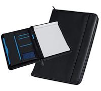 Rillstab A4 'Minervum' Porte Documents en Cuir PU Bloc-Notes, 50 Pages, 98714, Noir