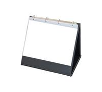 Rillstab Bloc de papier A4 paysage pour tableau conférence - Classeur 4 anneaux, 10 pochettes, 20 pages - Durable, portable - Pour présentations, réunions, bureau, formations - Noir