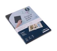 Rillstab Livre d’affichage 20 pochettes transparentes - Brochure A5 à anneaux et dossier de présentation de projet pour réunions et conférences - Noir, RI99524