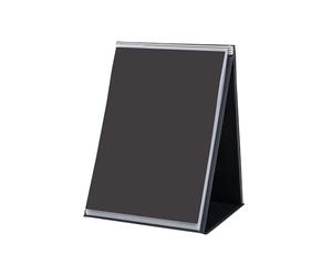 Rillstab Tableau de Conférence de Table A4 | Base Triangulaire Autoportante | 20 Pochettes Antireflet 40 Pages | Chevalet de Bureau Portable | Réunions & Formations | Noir