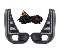 Riloer 1 feu de circulation diurne avant avec clignotant ambré compatible avec T0Y0TA Hilux Revo 2020-2021, lentille transparente, pare-chocs inférieur DRL, lumière blanche