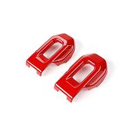 Riloer 1 paire de couvercles de décoration de loquet de verrouillage de capot de voiture pour 2018-2021 J-jeep Wrangler JL JLU JT (carbone/rouge/vert)