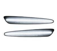 Riloer 1 paire de feux latéraux avant/arrière LED 12 V compatible avec Chevrolet Corvette C6 2005-2013, feux de signalisation à lentille fumée, rouge/blanc/jaune